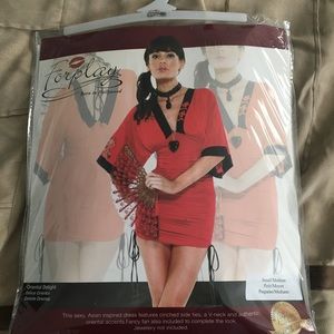 Halloween women costume - Oriental Delight sexy red dress